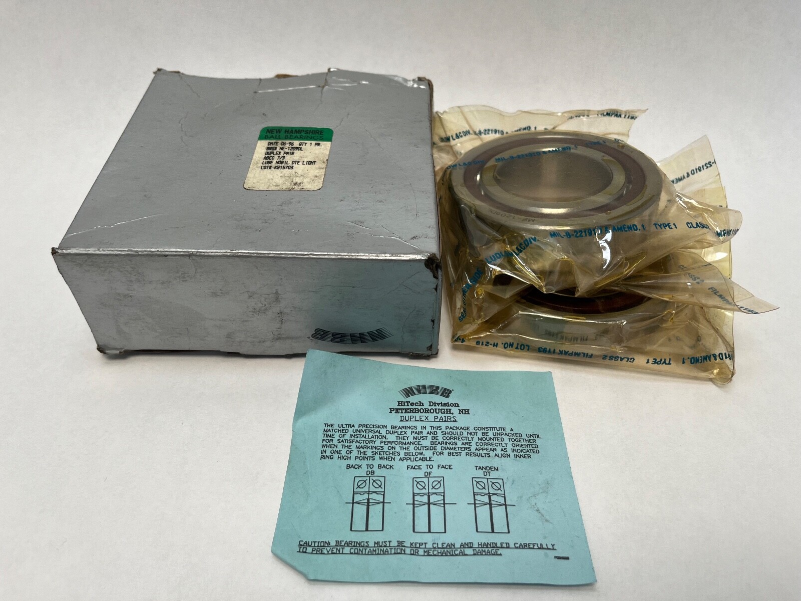 NHBB ME-11908DL Bearing 40x62x12 mm 71908-C-TPA-P4-DUL ME-11908-DL USA 2 Pcs