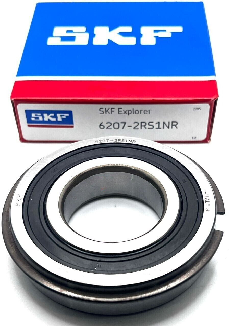 SKF 6207 2RS1 NR SEALED BALL BEARING+ SNAP RING 35x72x17mm