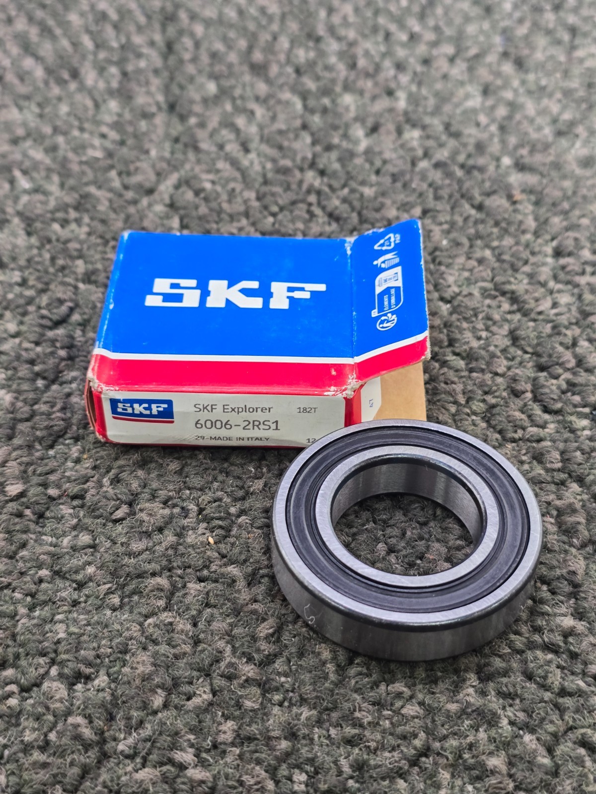 (QTY 5) SKF 6006-2RS1 Single-Row Deep Groove Ball Bearings 2-1/8″ OD x 1-1/8″ ID