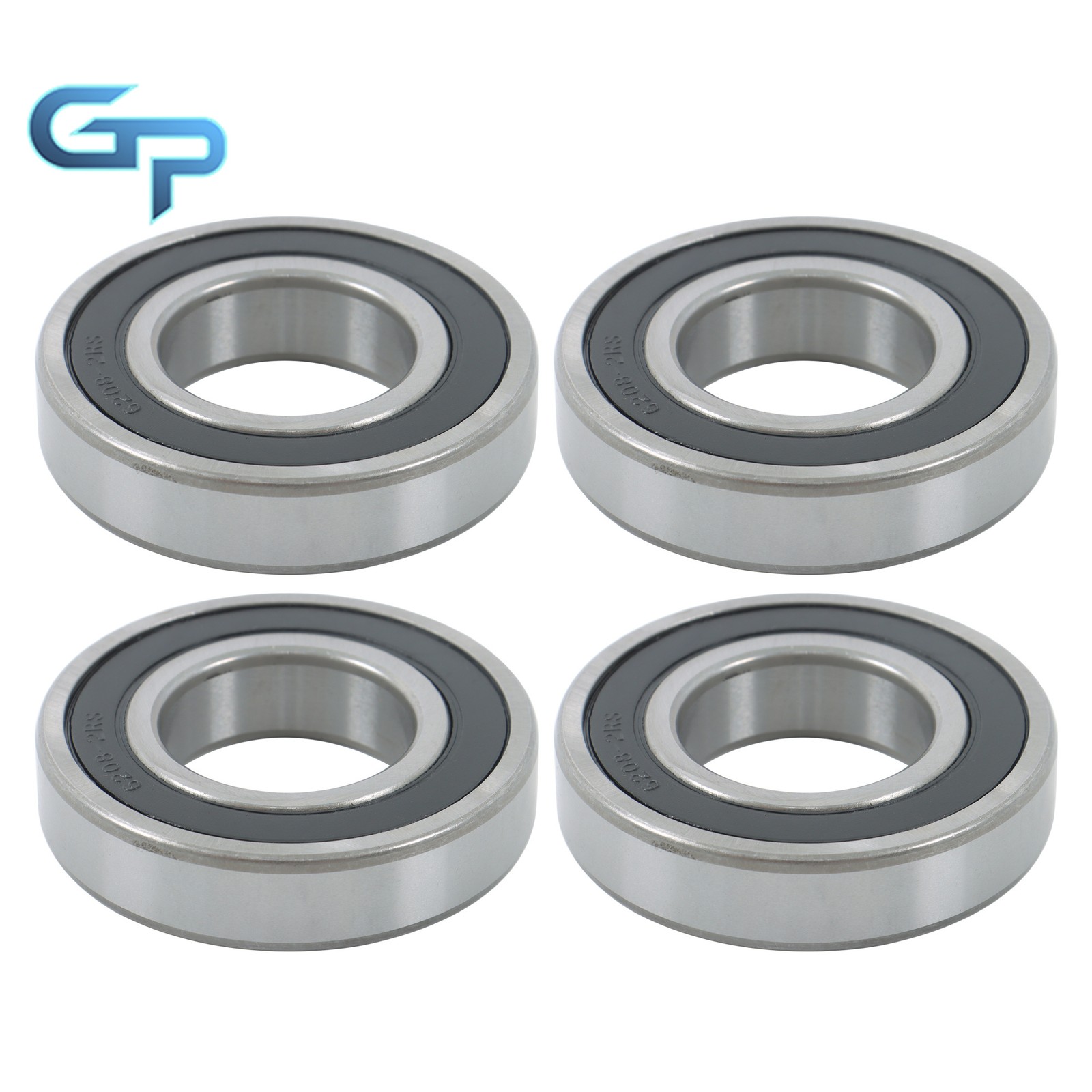 6208-2RS Ball Bearings 4pcs Set 40x80x18mm Double Sealed