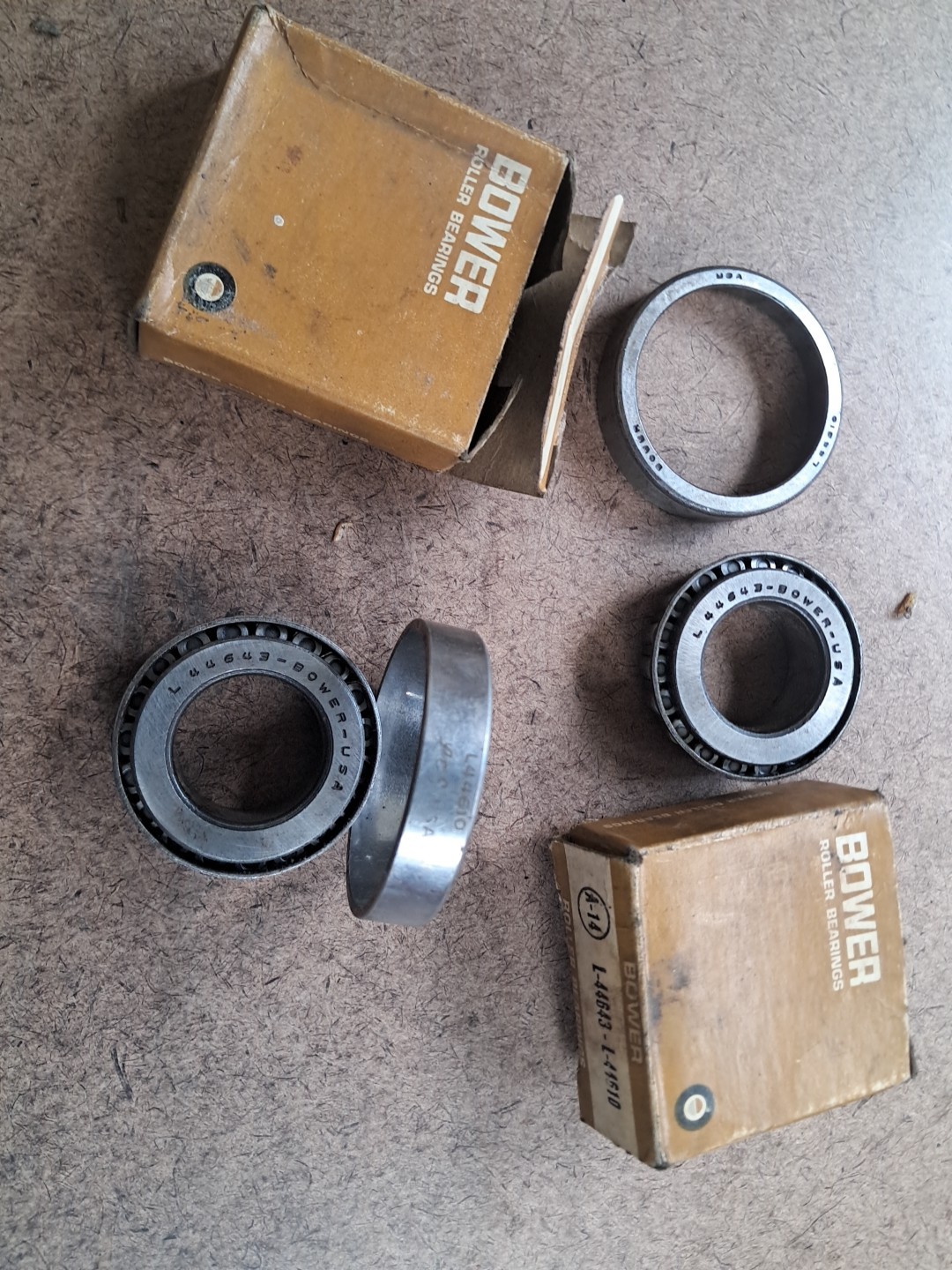 Vintage Bower (L44643/L44610) Bearing & Race Bearing 1 PAIR NOS TRAILER AXLE