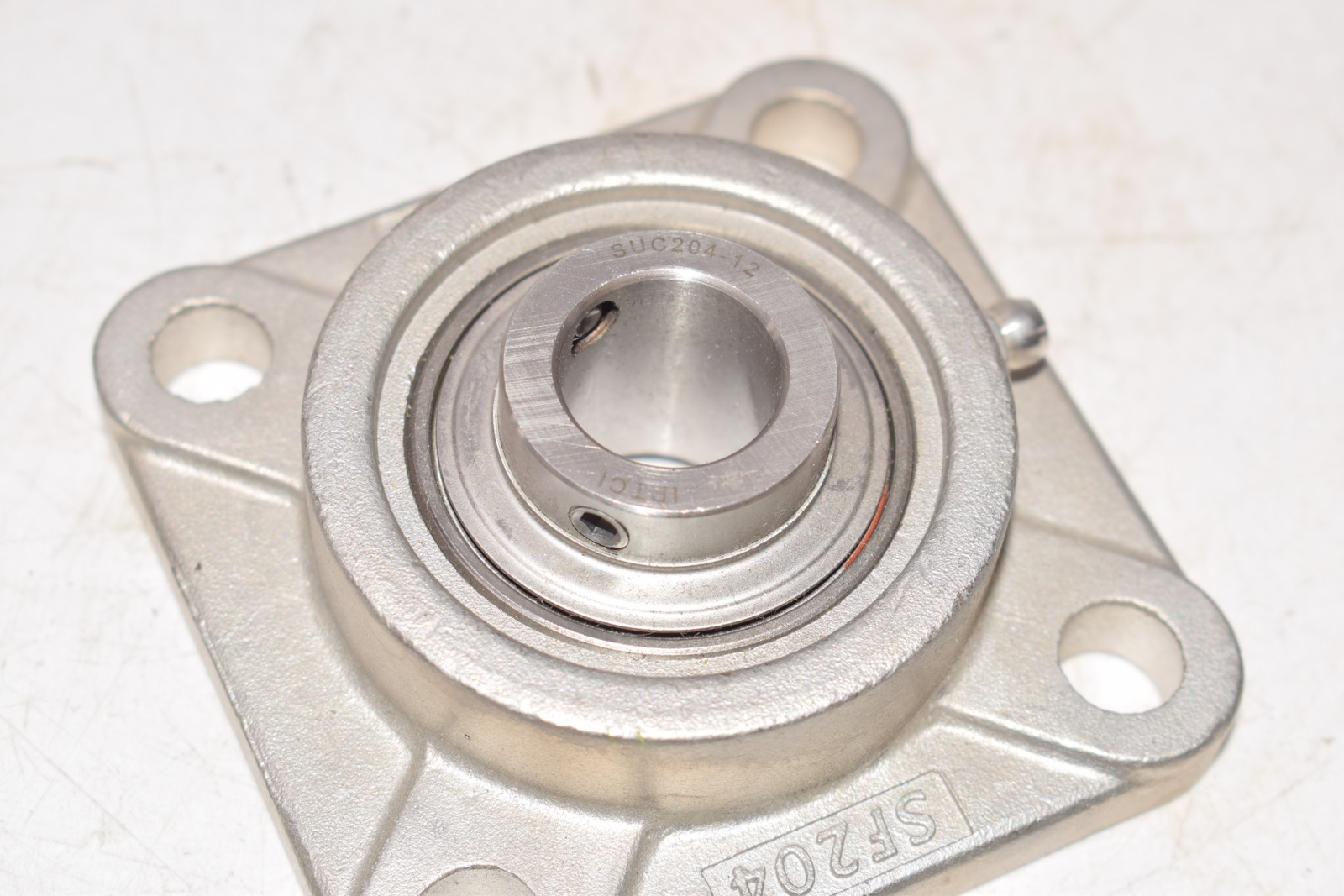 IPTCI SUC204-12 Stainless Steel Ball Flange Bearing 4 Bolt Corrosion Resistant