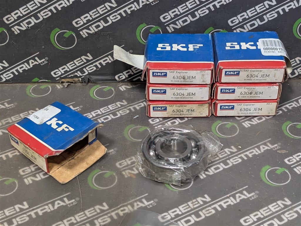 NEW Lot of 7 SKF 6304 JEM Radial / Deep Groove Roller Bearings 20x52x15mm