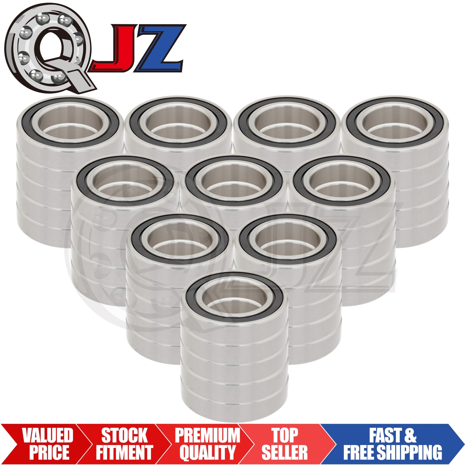 [Qty.50] S6008-2RS Stainless Radial Ball Bearing [40mm ID x 68mm OD x 15mm W]