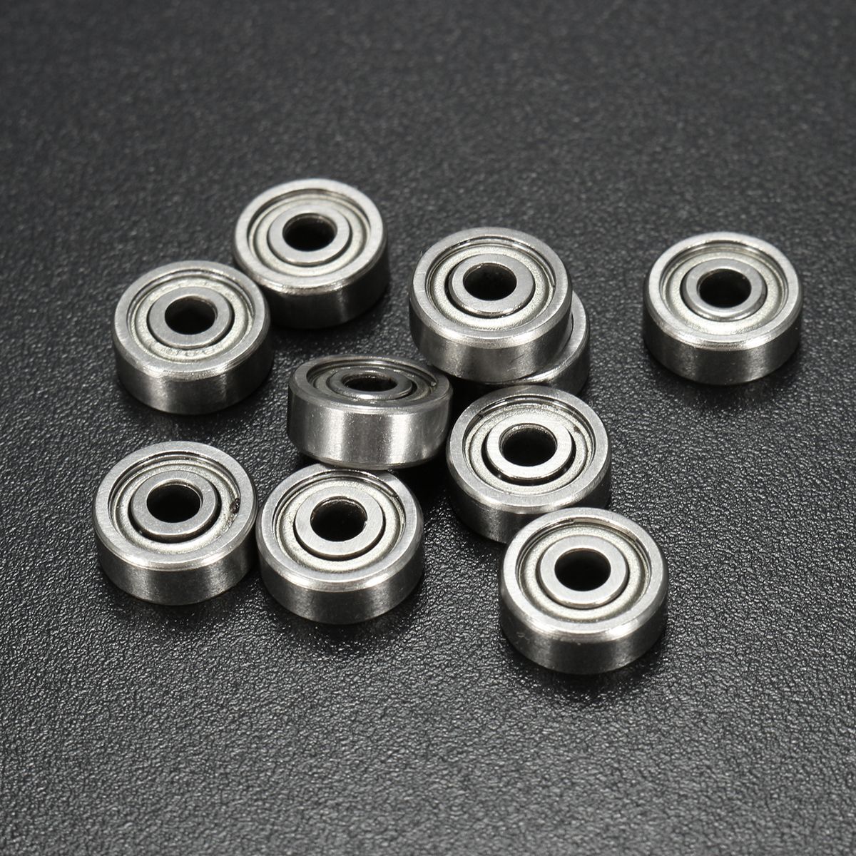 10Pcs Miniature Ball Bearings Small Double Shielded Metal Steel Roller 2 Types