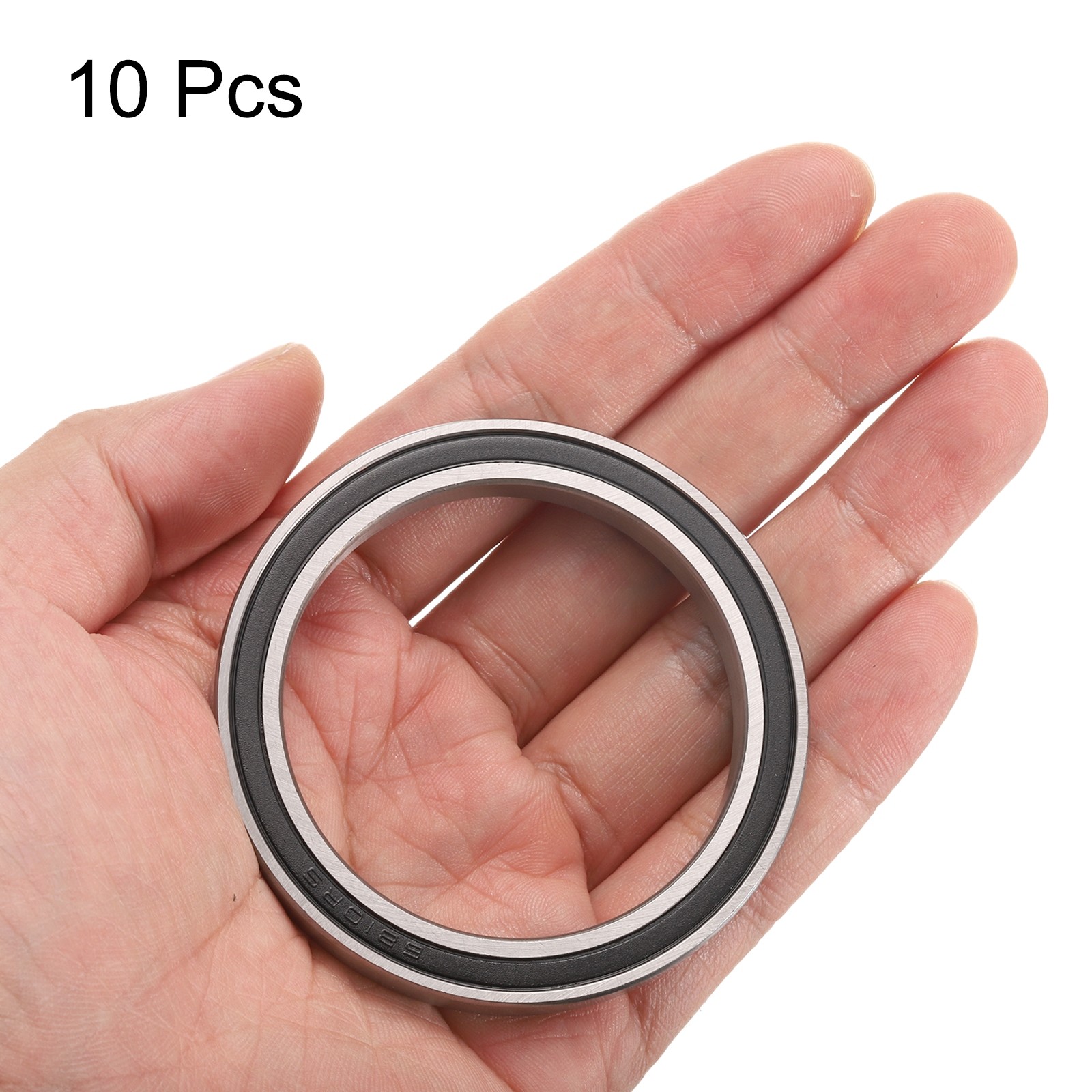 10pcs 6810-2RS Ball Bearing 50x65x7mm, Chrome Steel Rubber Seals, ABEC 3