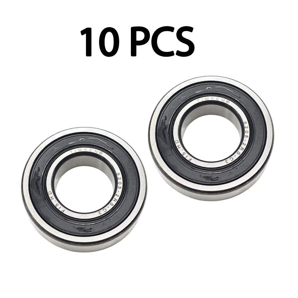 10PACK TIMKEN 6205-2RSC3 6205-2RS 25X52X15MM Double Rubber Seal Bearings 6205RS