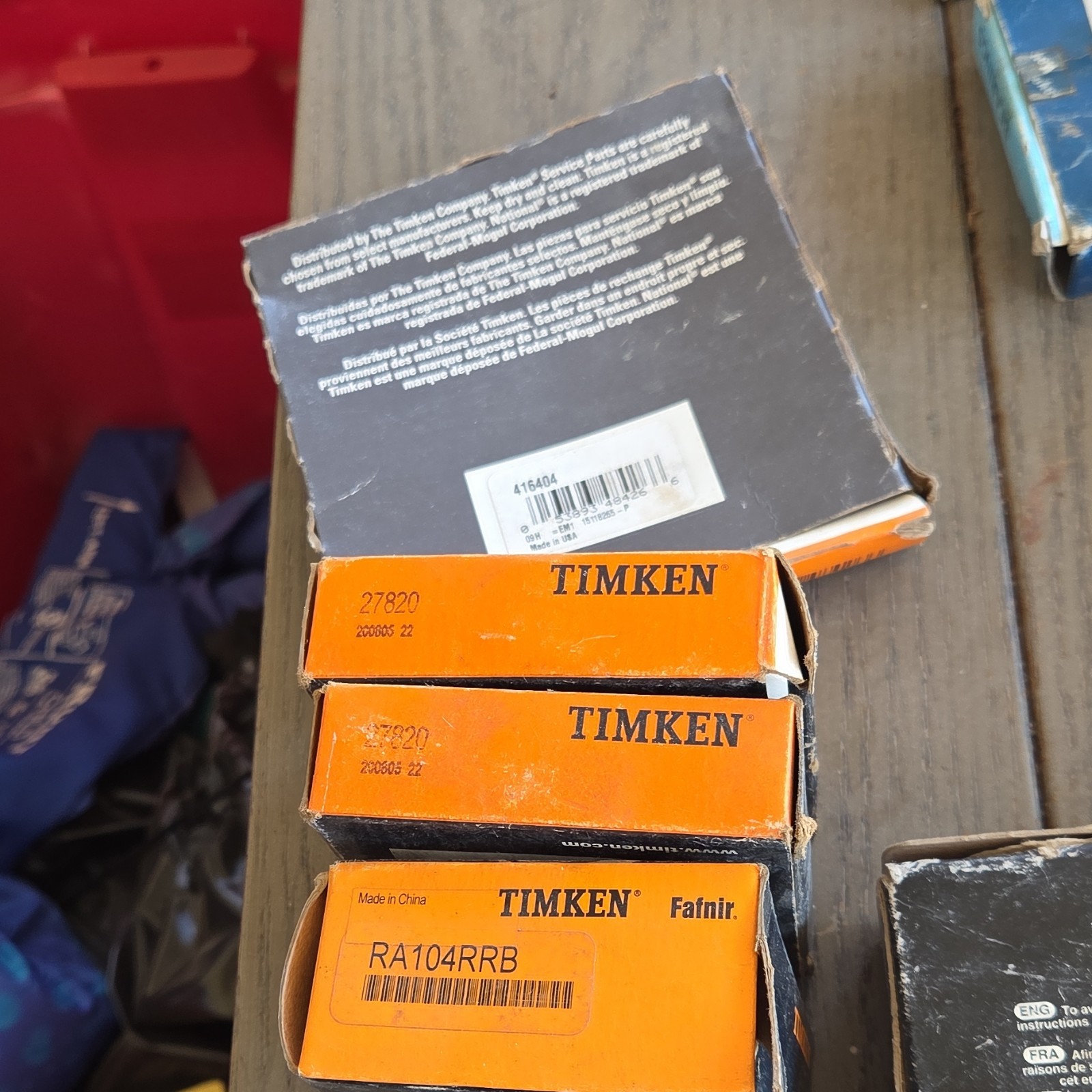 Timken Cam Follower Bearings Lot CCFE 1 1/2 SB RA104RRB 555S 6207ZZC3 27820