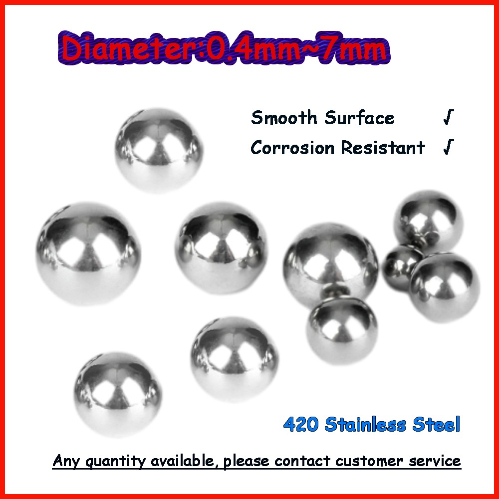 420 Stainless Solid Ball for Bearing Metal Decorative Beads Craft DIY Balls