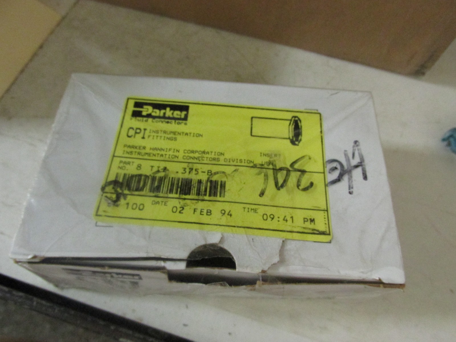 Parker CPI Instrumentation Fittings 8 TIZ .375-B 100 Pcs 50401 ELL