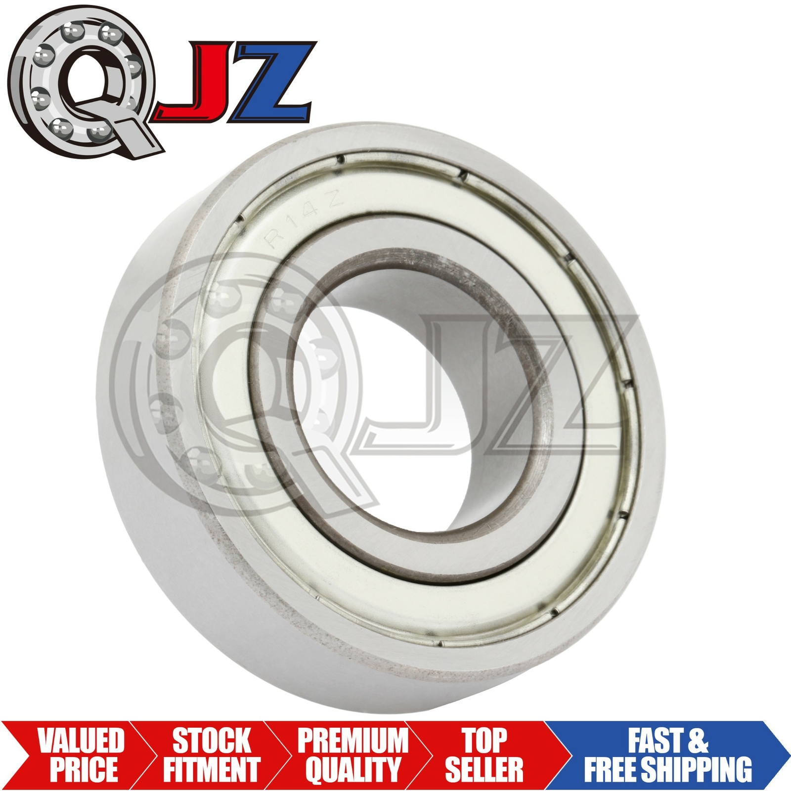 [1-Pack] R14-ZZ Radial Ball Bearing 0.875 in x 1.875 in x 0.50 in Metal Shield