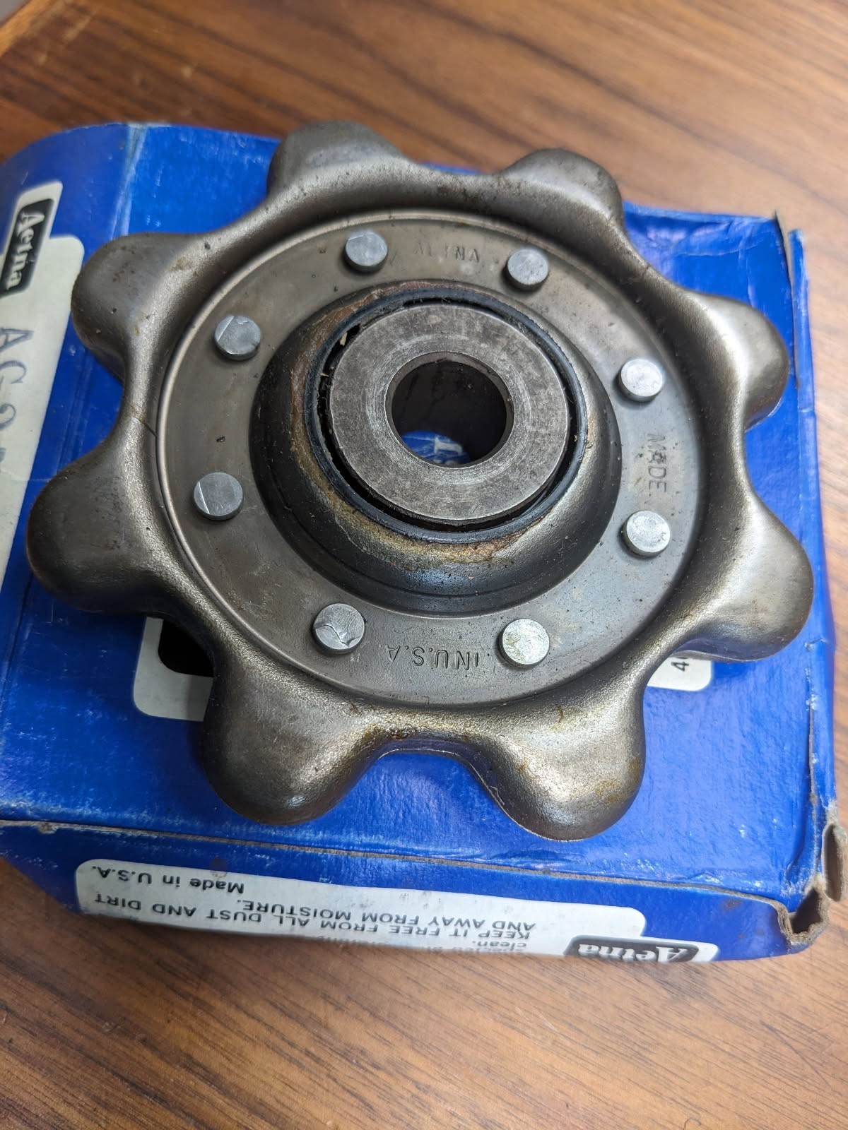 8 Tooth Chain Sprocket, Aetna AG2558S , 5/8″ bore, 4 3/4″ OD, 1.625 pitch