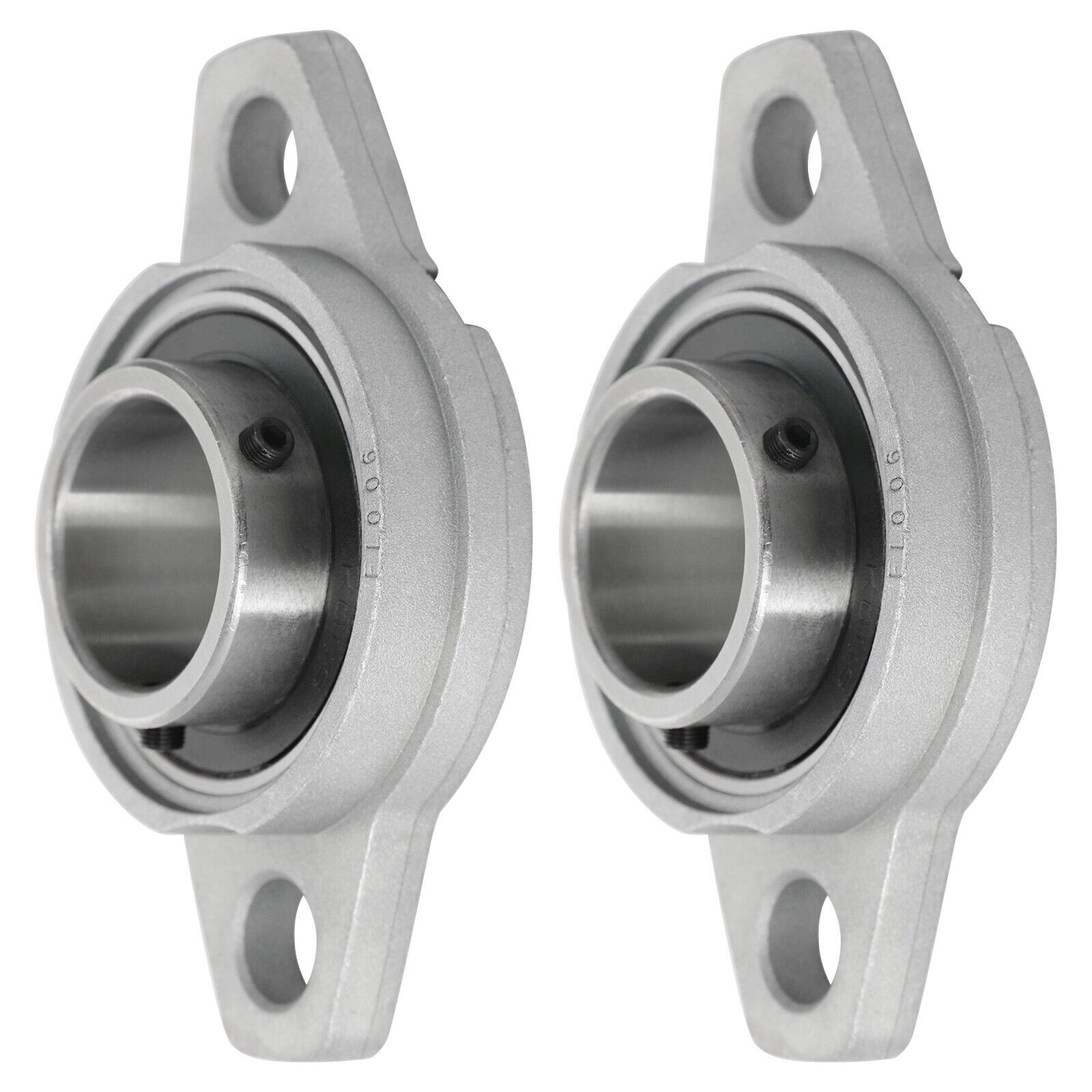 2PC 20mm 25mm 30mm Bore Mounted Shaft Support Flange Pillow Block Bearings kit