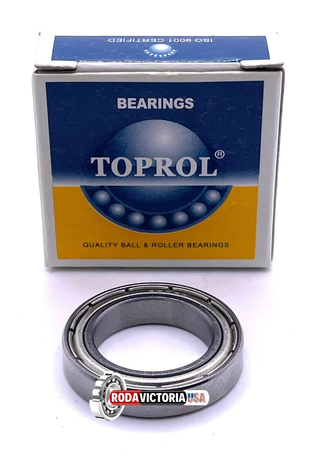 TOPROL 61803 ZZ DEEP GROOVE BALL BEARING, METAL SHIELDED 17x26x5 mm