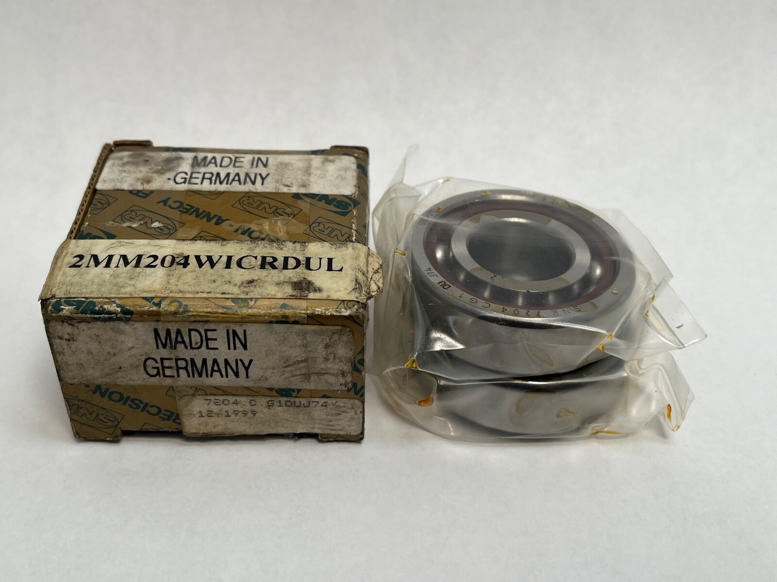 SNR 7204CG1DUJ74 Bearing 20x47x14mm 7204-C-T-DUL-P4 7204-C-G1-DU-J74 France 2Pcs