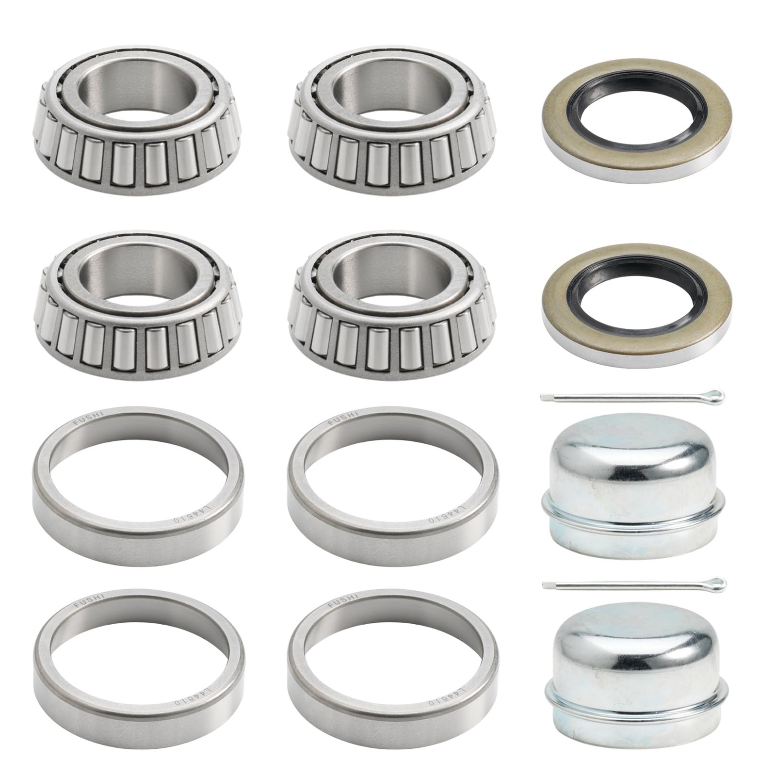 2 Set Fits for 1” Axles Trailer Wheel Hub Bearings Kit, L44643/L44610,1.000″…