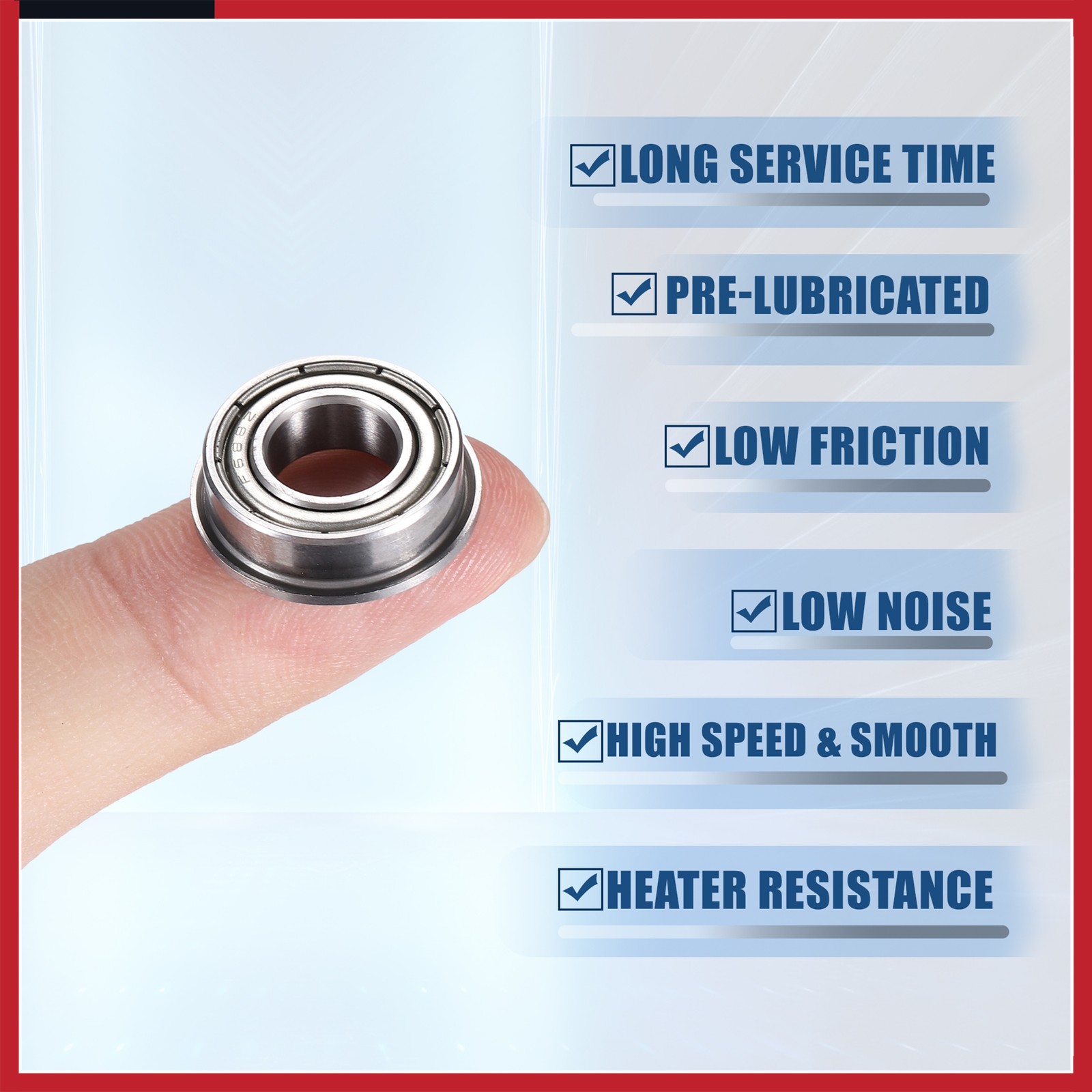 10pcs F688ZZ 8x16x5mm Double Metal Shield Deep Groove Ball Bearings