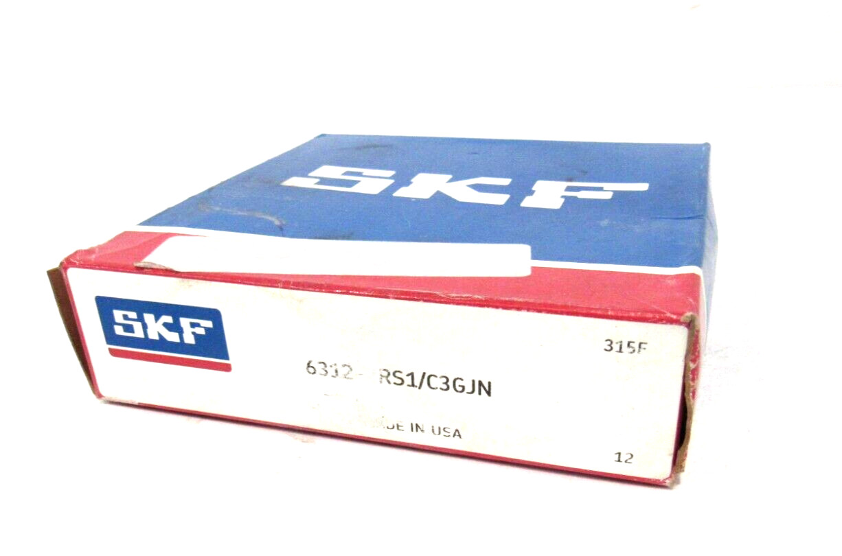 NEW SKF 6312-2RS1/C3GJN BALL BEARING 63122RS1C3GJN