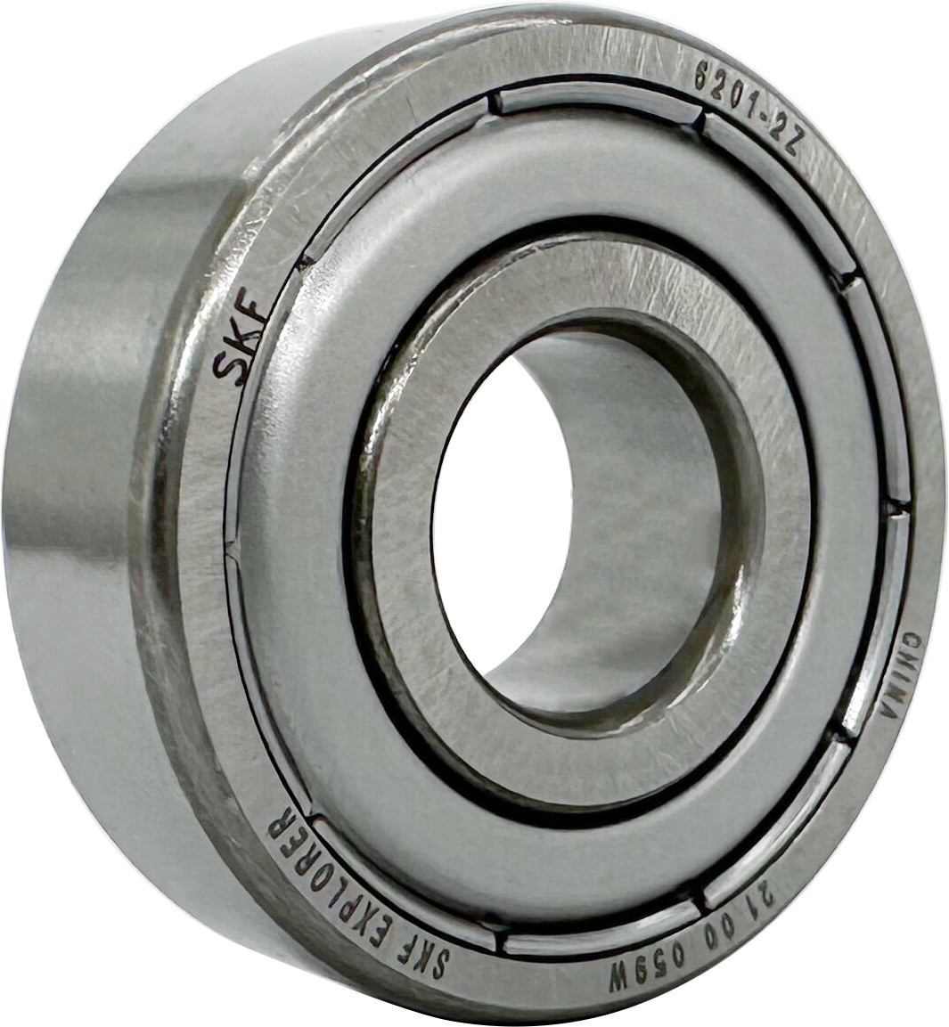 (2 PACK) SKF 6201-2Z 12X32X10MM Double Metal Seal Ball Bearings 6201ZZ