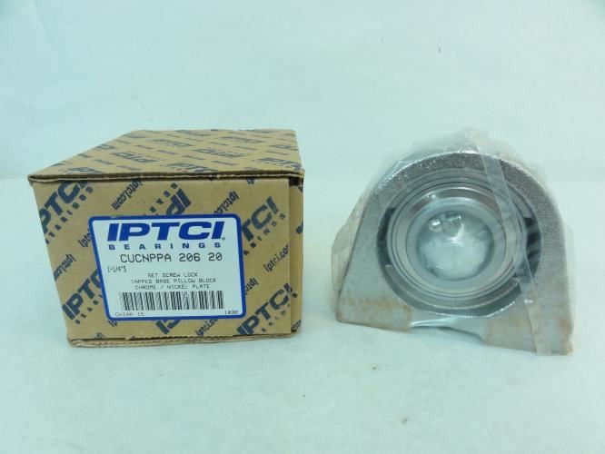 183979 New In Box; IPTCI CUCNPPA206-20 Pillow Block Bearing; 1-1/4″ID