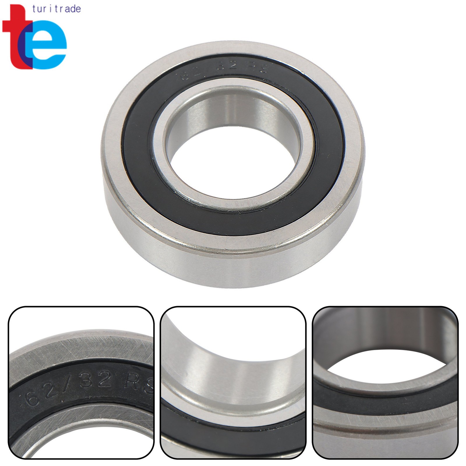 4pcs 62/32-2RS Sealed Ball Bearings 32mm x65mm x17mm Industrial