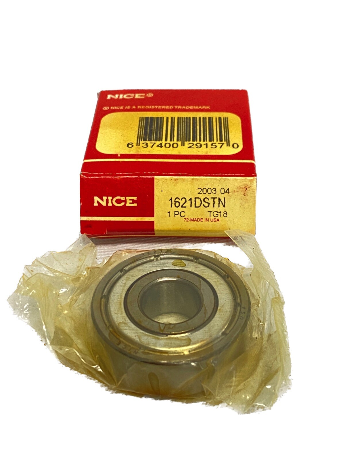 New NICE 1621DSTN Non-Fill Slot Deep Groove Ball Bearing 1/2″ ID 1-3/8″ OD