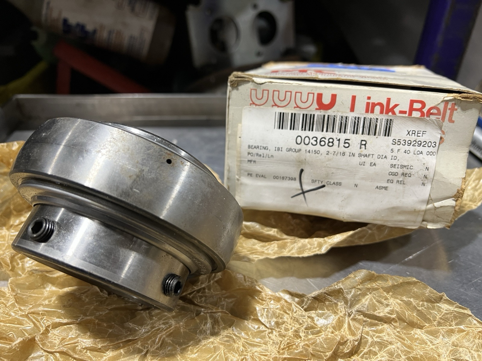LinkBelt 2-7/16” Sealed Bearing PN UG239H