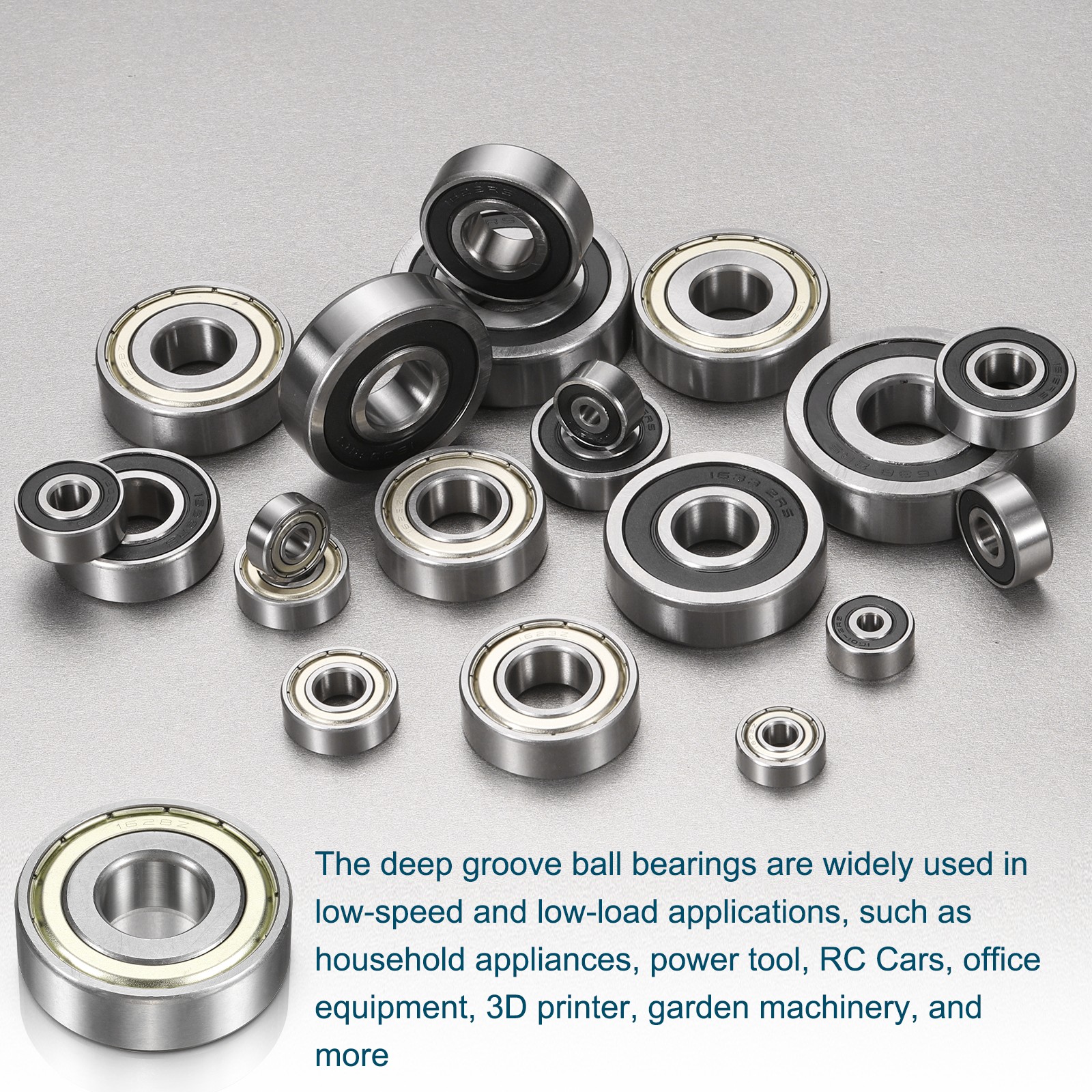 3Pcs 1603ZZ Deep Groove Ball Bearing, 5/16″ x 7/8″ x 9/32″ Sealed Bearing