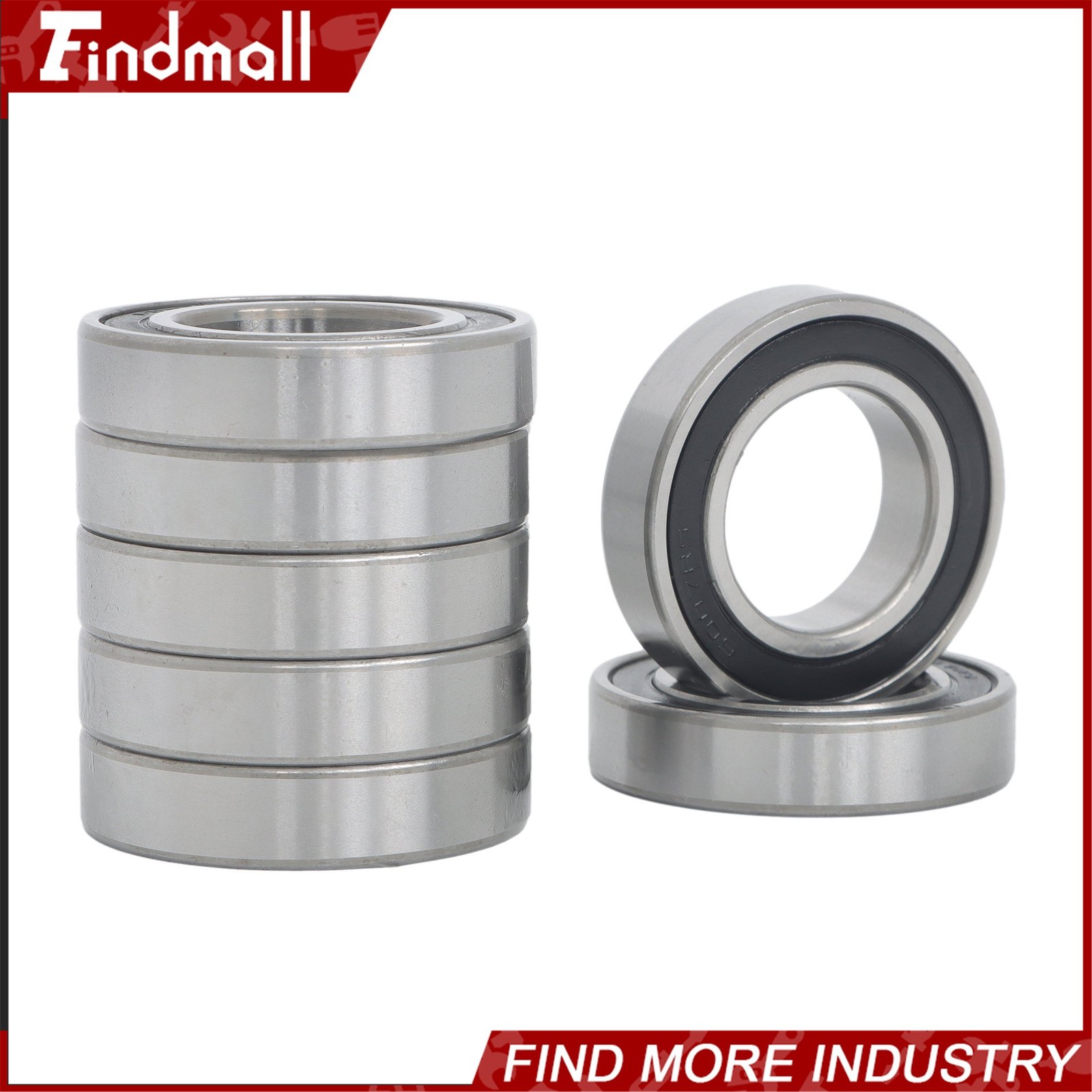 Findmall 6007-2RS Deep Groove Bearings 10Pack 35x62x14mm Rubber Sealed Set
