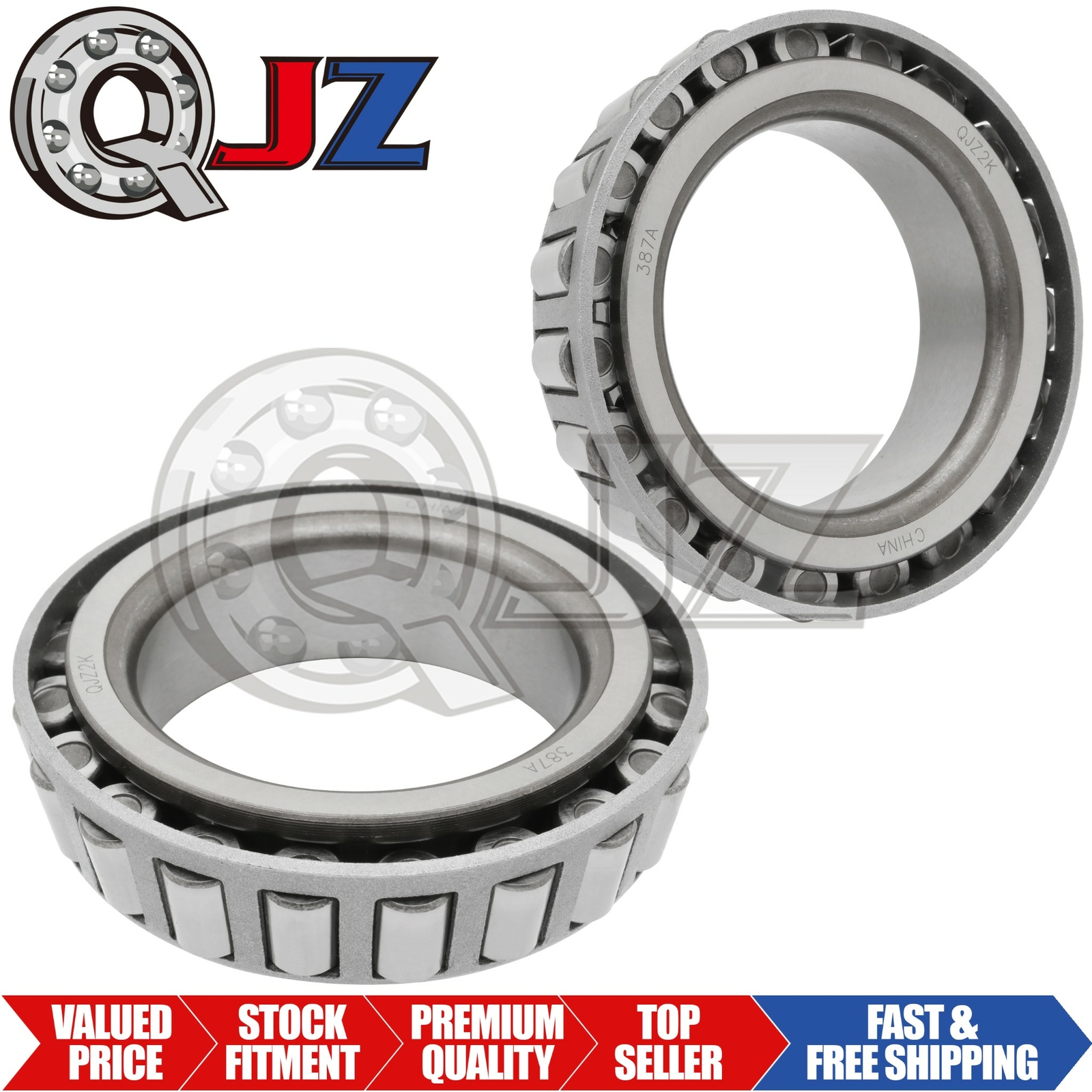 [2-Pack] 387A Tapered Roller Bearing Inner Cone 2-1/4″ (Bore) x 0.864″ (Width)