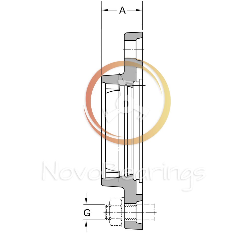 FL207 2-bolt Flanged Oval Housing for xx207 insert ball bearings by SNR brand