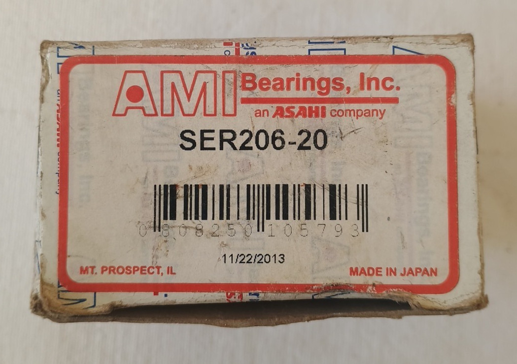 AMI SER206‑20 Insert Bearing 1‑1/4″ Bore NEW Open Box Asahi Style