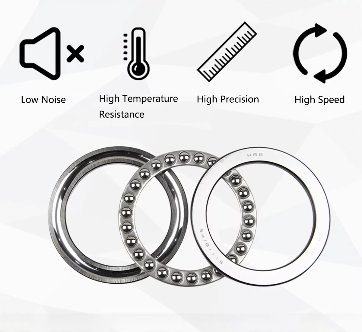 High-Quality Thrust Ball Bearings, All Sizes (Model Nos. 51100-51105)