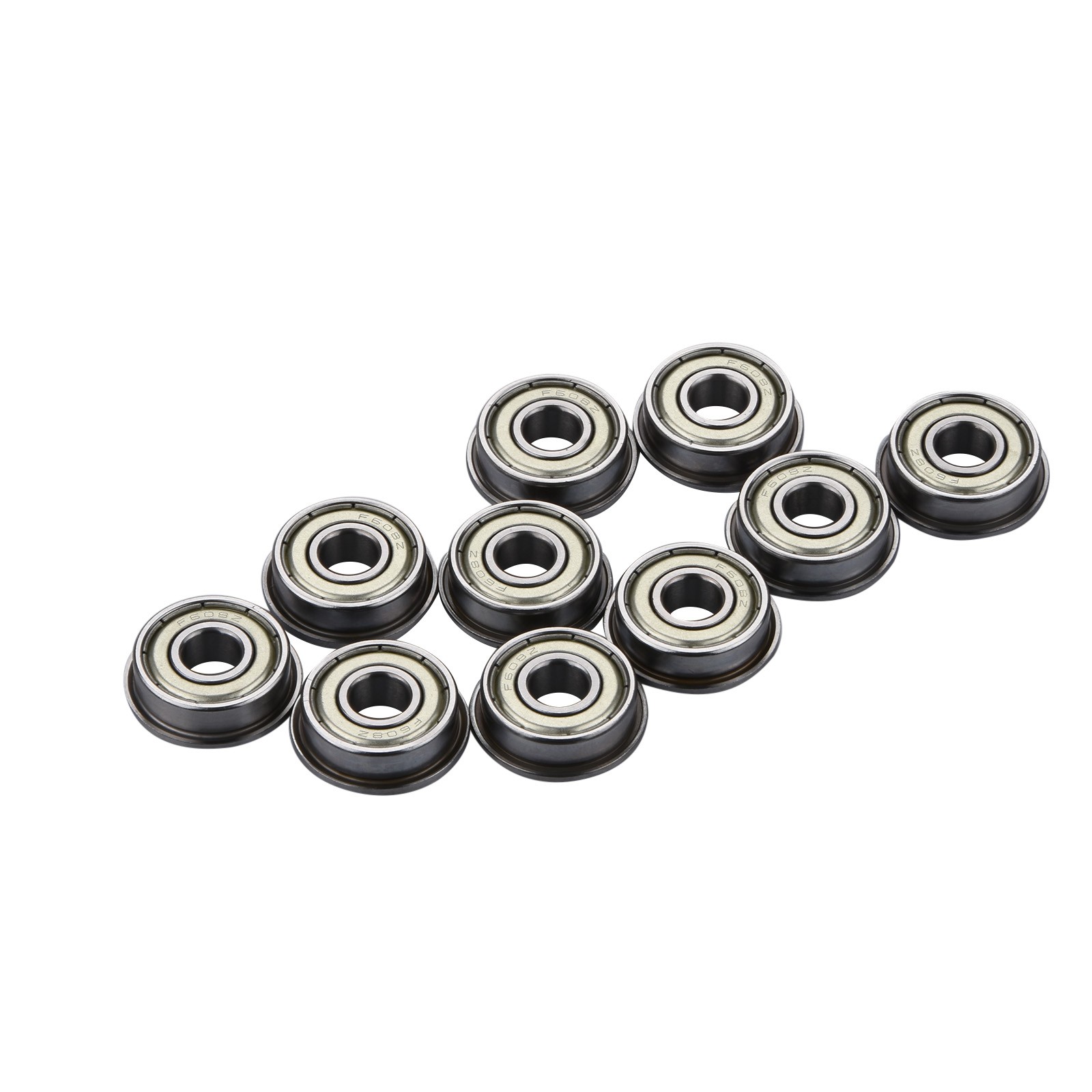 10x Metric Flanged Bearing Flange Ball Bearing F608ZZ 8*22*7mm Flange Bearing