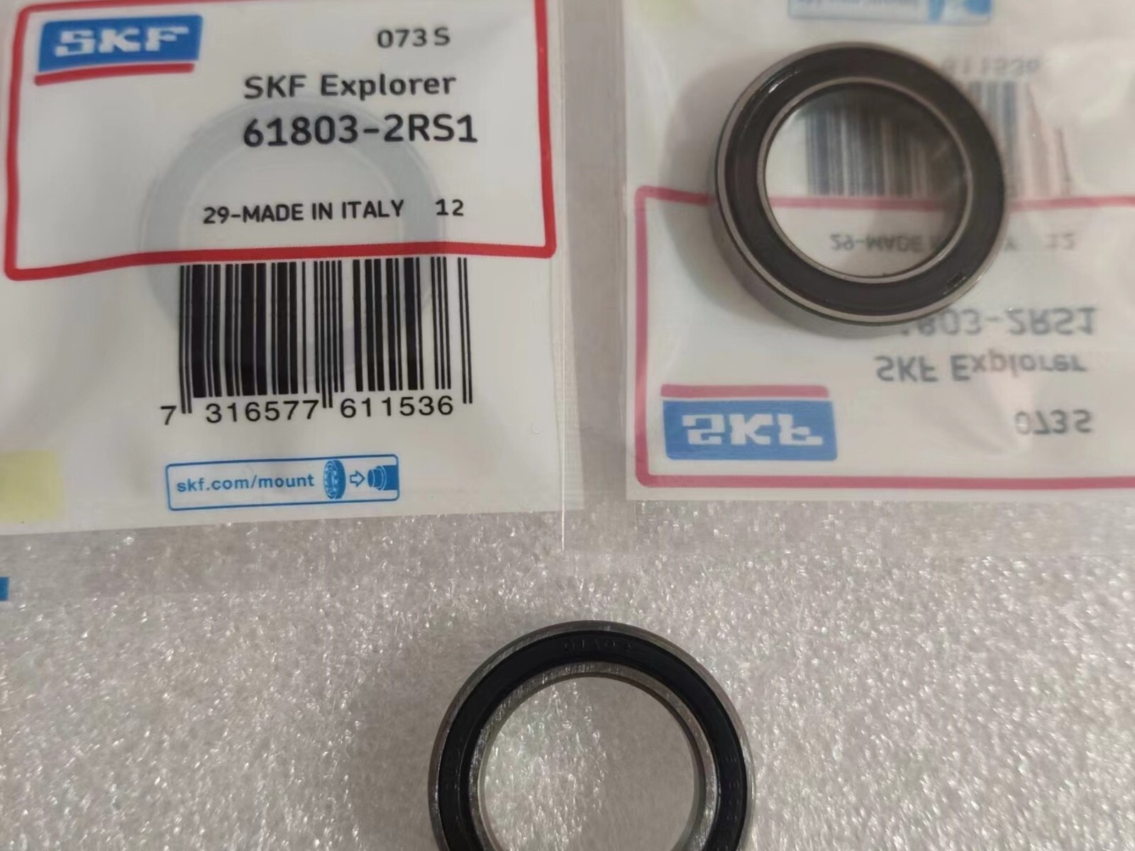 NEW SKF 61803-2RS1 Deep Groove Ball Bearing 1PCS #NN