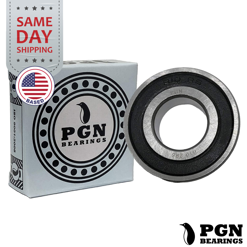 (2) R10-2RS Premium Rubber Seal Ball Bearing C3, 5/8″x1-3/8″x0.3438″, R10rs
