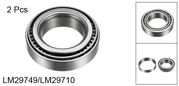 2pcs LM29749/LM29710 Tapered Roller Bearing Cone and Cup Set 1.5″ Bore 2.56″ OD