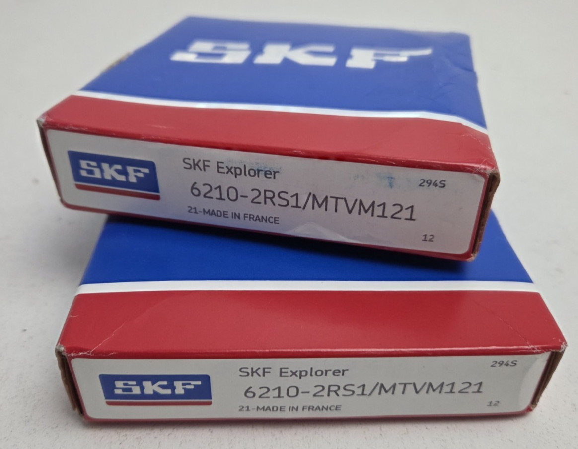 Lot of 2 SKF 6210-2RS1/MTVM121, Bearings. NOS. Fast shipping!!!