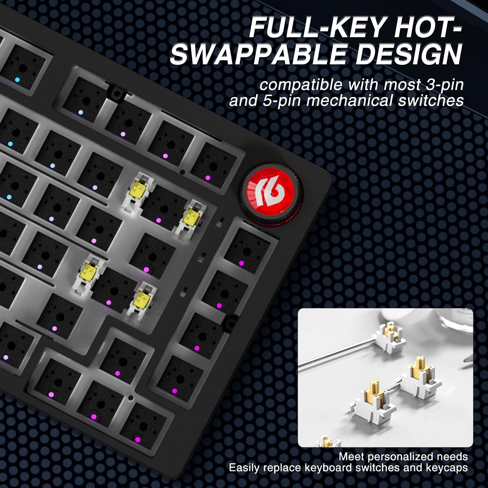 LEOBOG Hi75C Pro Wireless Mechanical Keyboard Kit – Aluminum Alloy Gasket