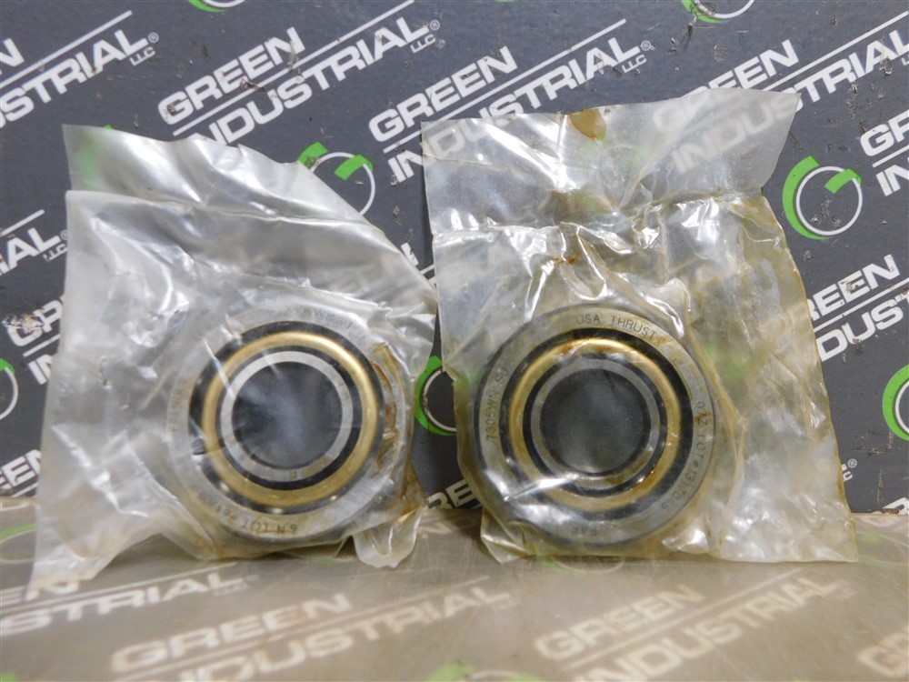 NEW Pair of 2 Fafnir 7305WN SU Angular Contact Bearings 25mm Bore 62mm OD 17mm W