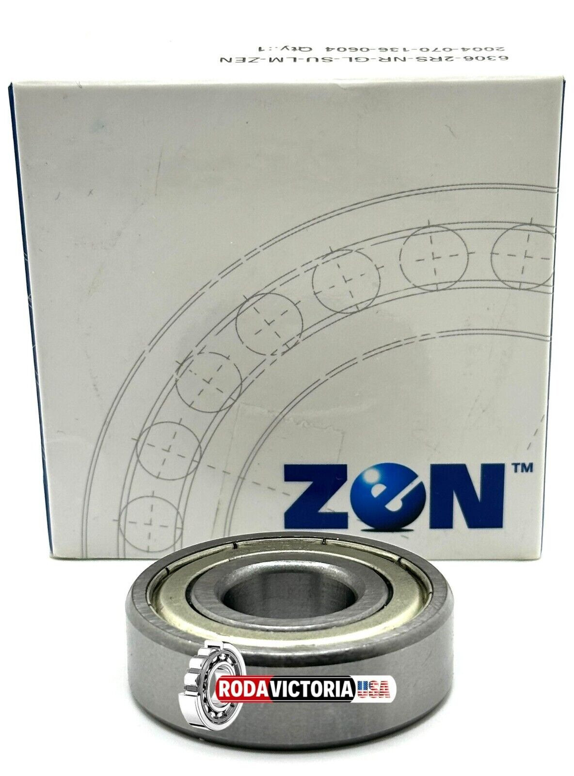 ZEN RLS6ZZ BALL BEARING, METAL SHIELDED ¾”x 1 7/8”x 9/16”