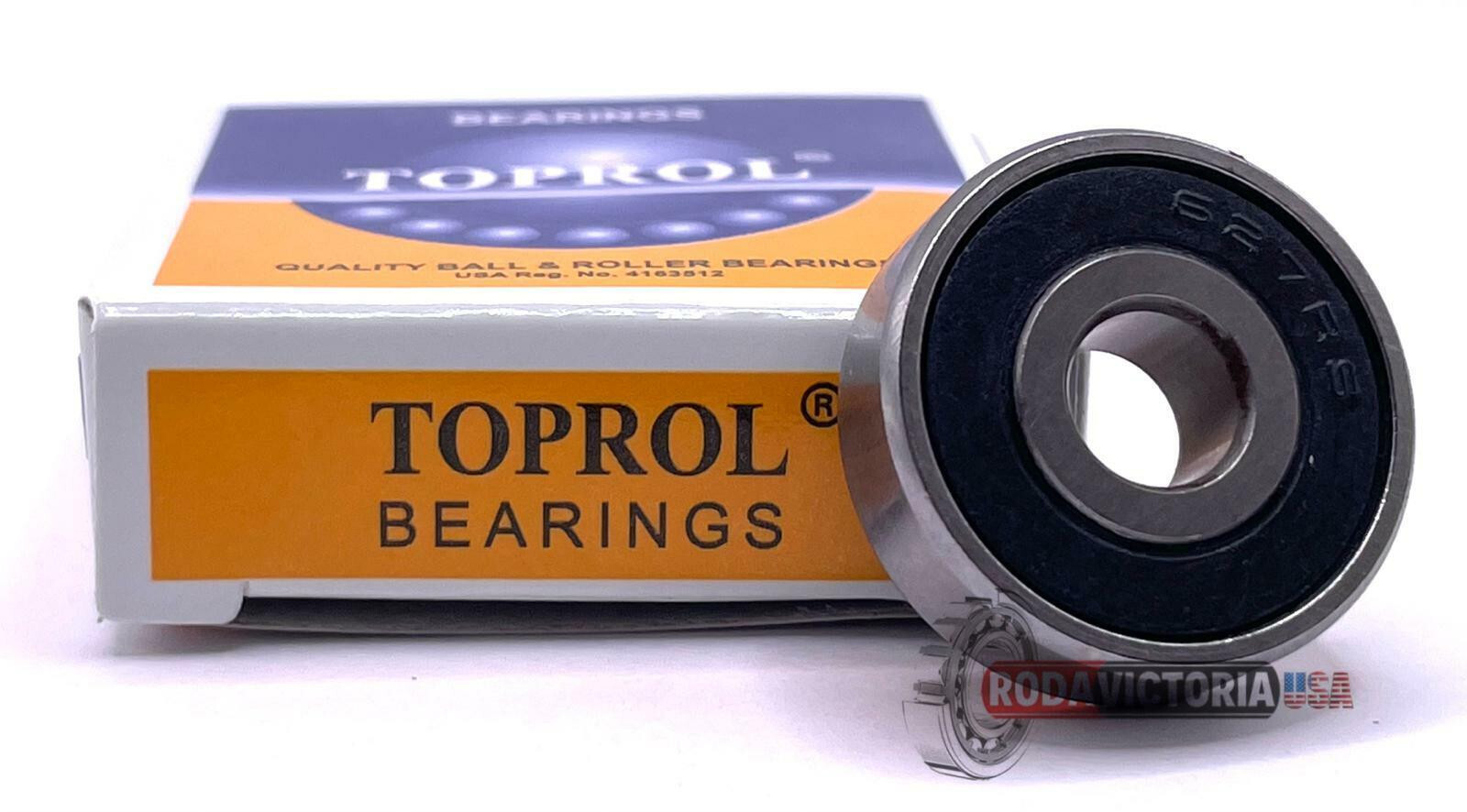 TOPROL 627-2RS DEEP GROOVE BALL BEARING, RUBBER SEALED 7x22x7 mm