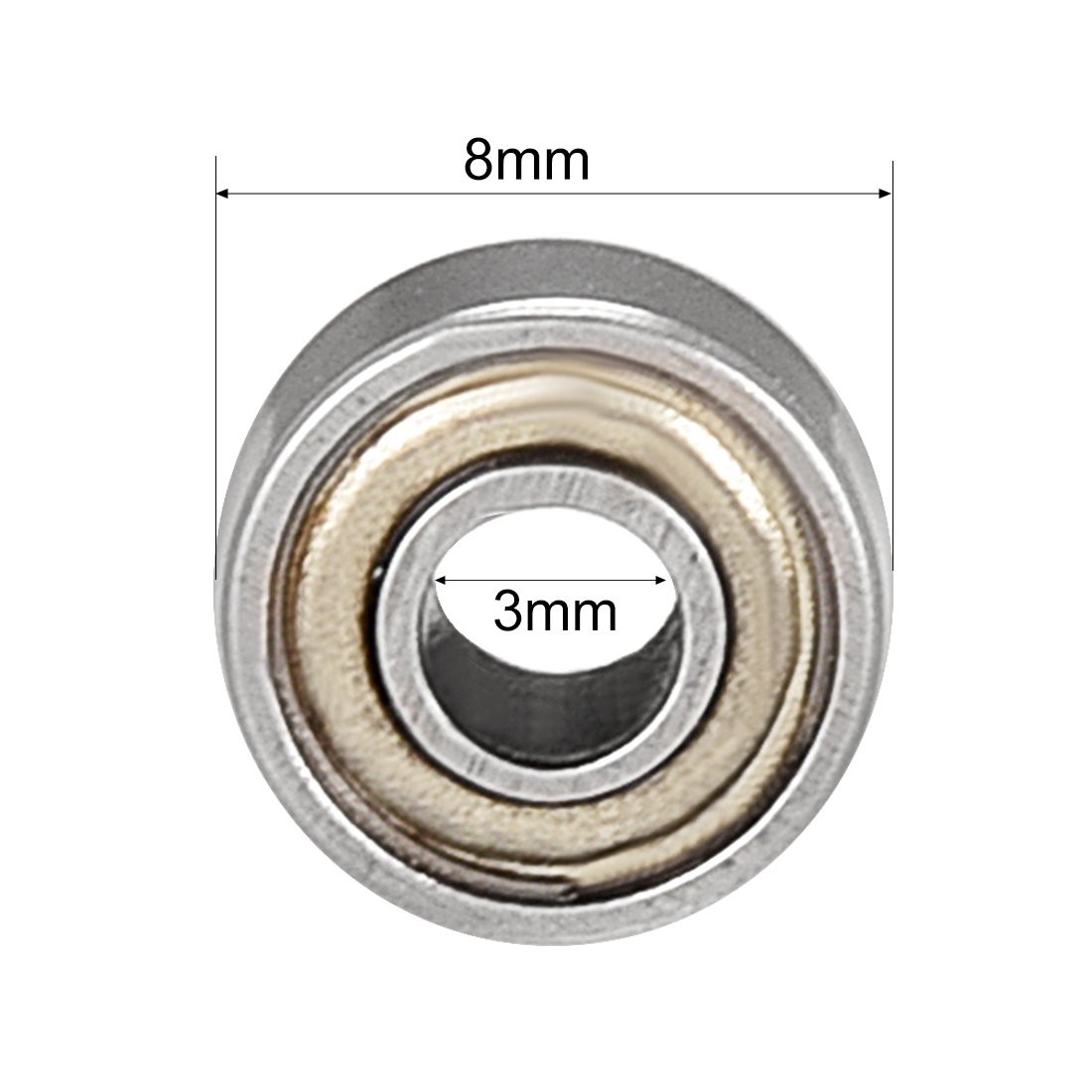 693ZZ Deep Groove Ball Bearing Double Shield 3X8X4Mm Carbon Steel (Pack of 20)