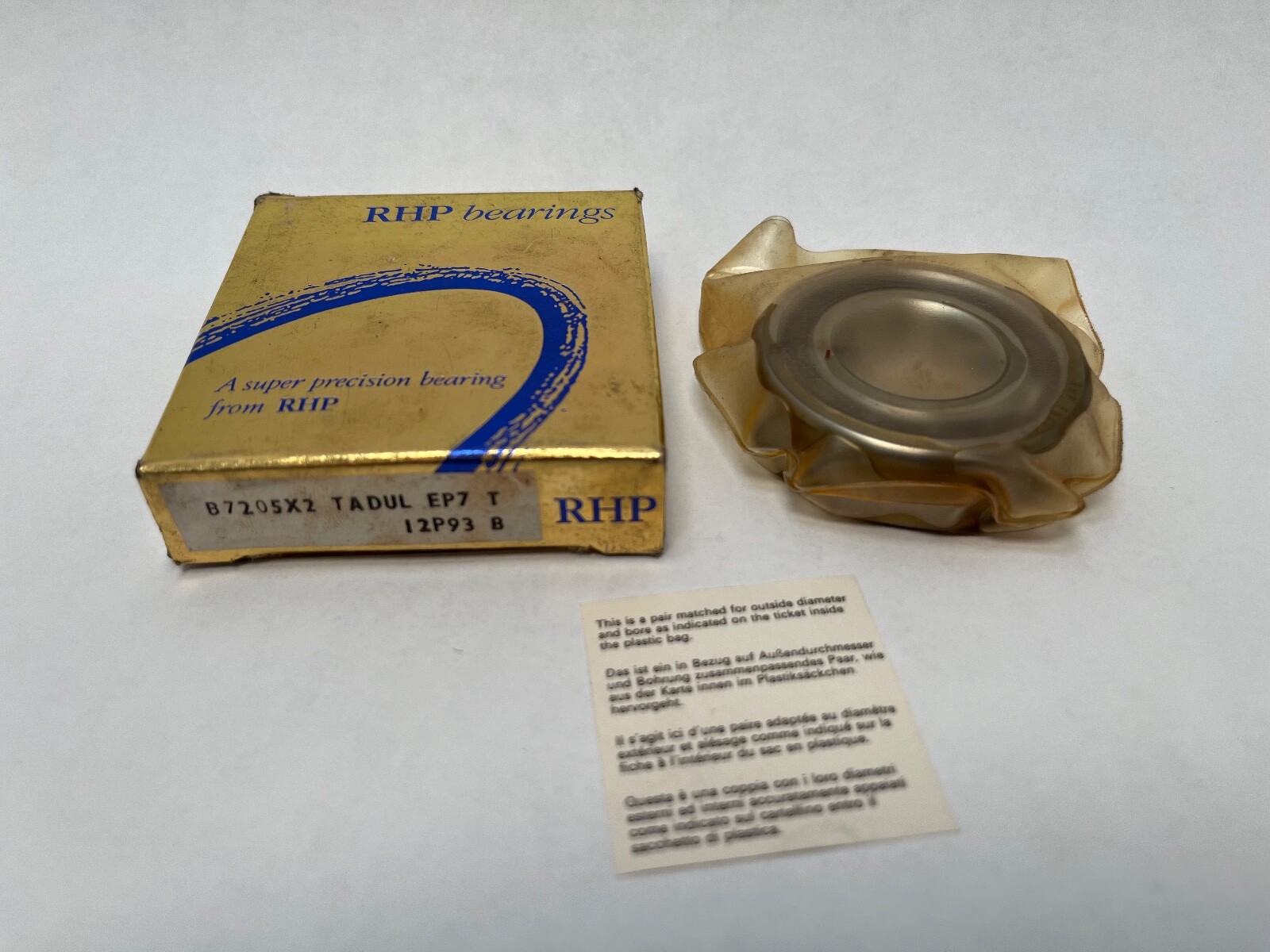 RHP 7205CTDULP4-1/2PR Bearing 25x52x15 mm 7205-C-T-DUL-P4 7205X2TADUEP7 England
