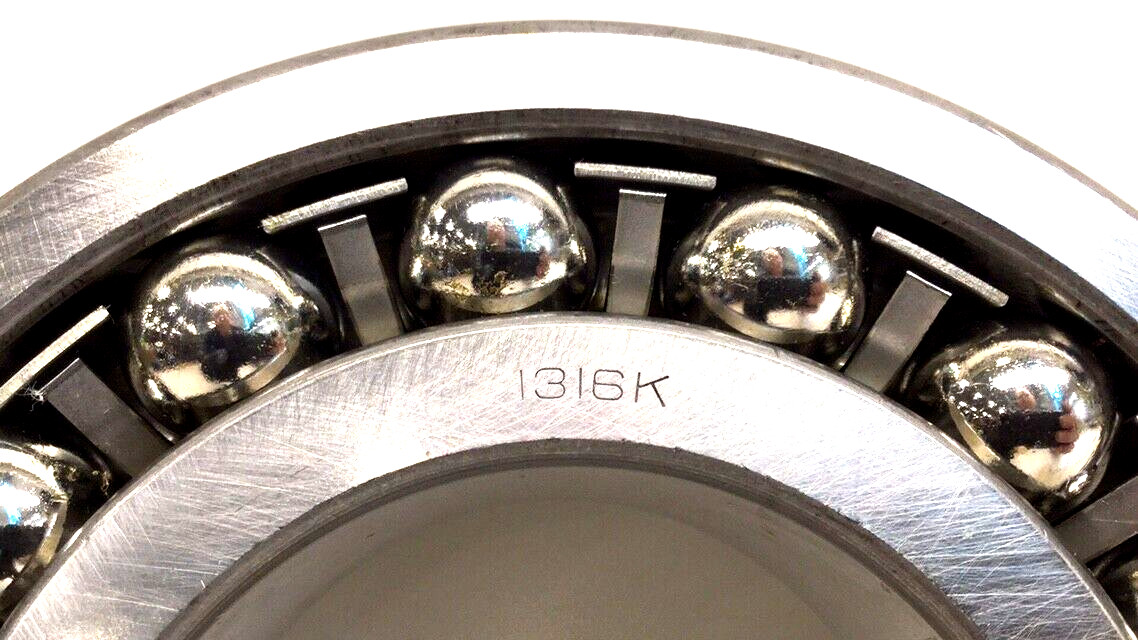 NTN 1316K Self Aligning Ball Bearing Tapered 80mm 83mm ID 170mm OD 39mm Width
