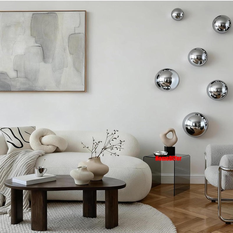 304 Stainless Steel Half Hollow Ball Metal Sphere Hemispheres Gazing Globe Balls