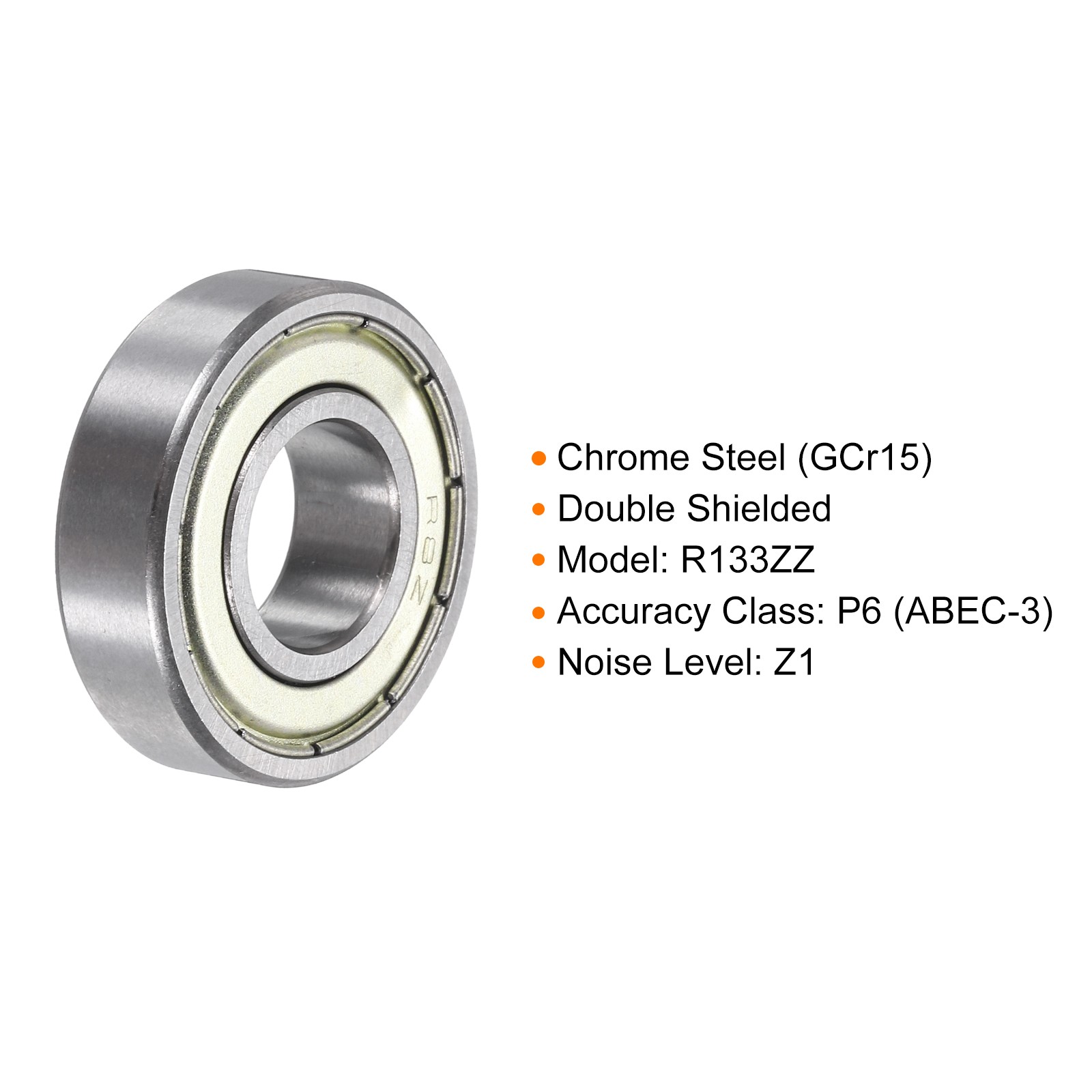 8pcs R8ZZ 1/2″x1-1/8″x5/16″ Z2 Double Shield Iron Ball Bearing
