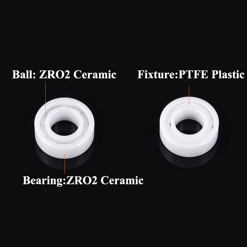 Miniature Zirconia Full Ceramic Bearing PTFE Retainer Insulate ZRO2 Non-Magnetic