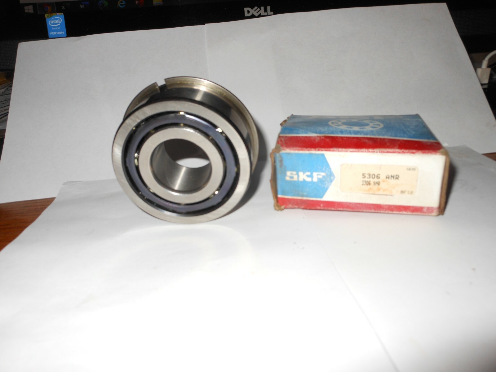 SKF 5306 ANR~~MADE IN USA~DOUBLE ROW ANGULAR CONTACT BALL BEARING WITH SNAP RING