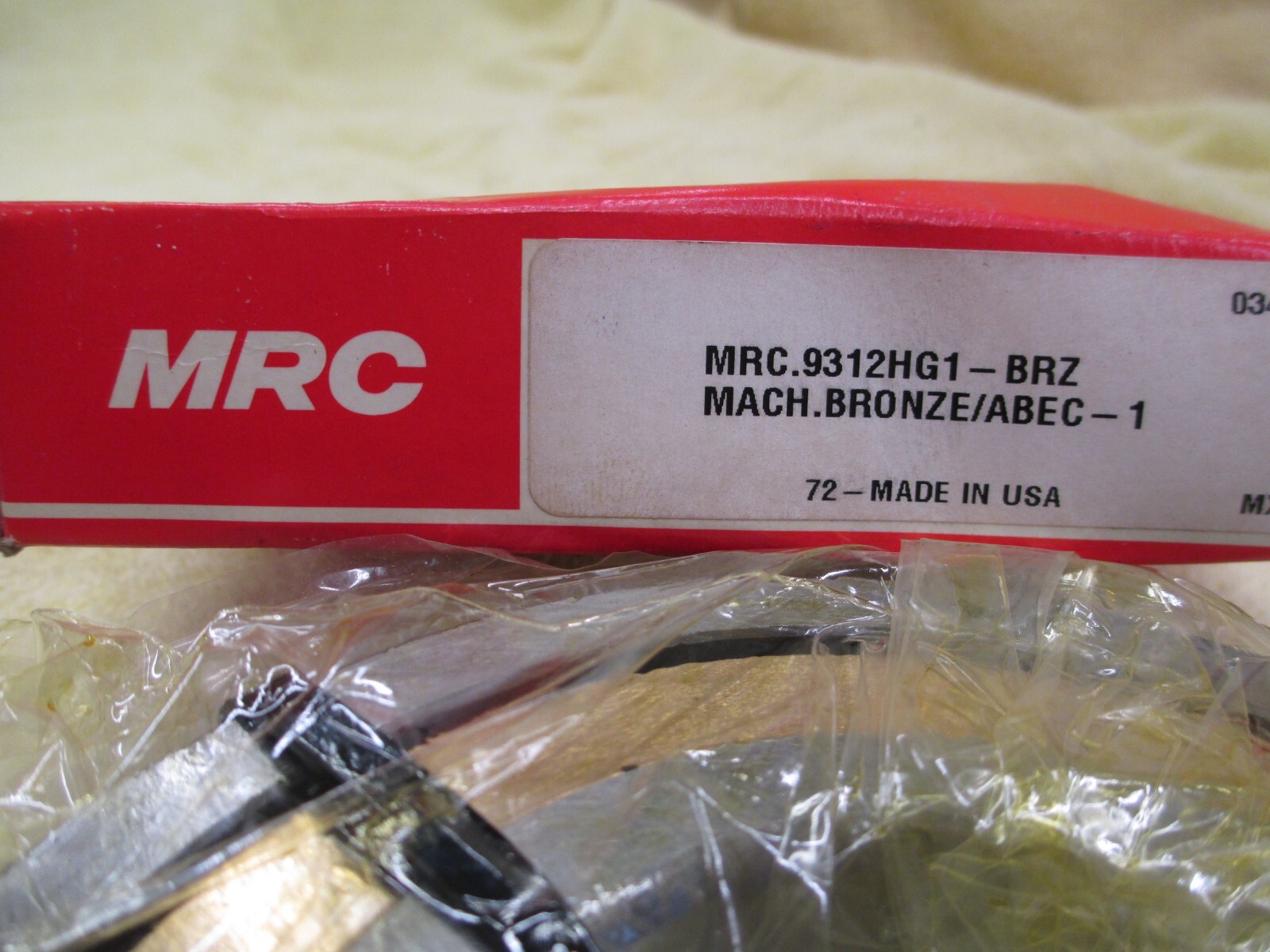 MRC 9312HG1 BRZ, Bearing, Angular Contact Bearing, ABEC 1, ISO P0, NEW, M6